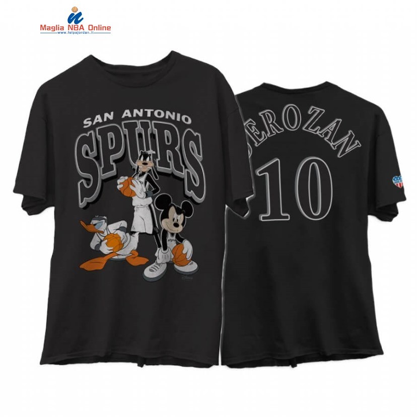 T-Shirt San Antonio Spurs #10 DeMar DeRozan Disney X Junk Food Nero 2020 Acquista