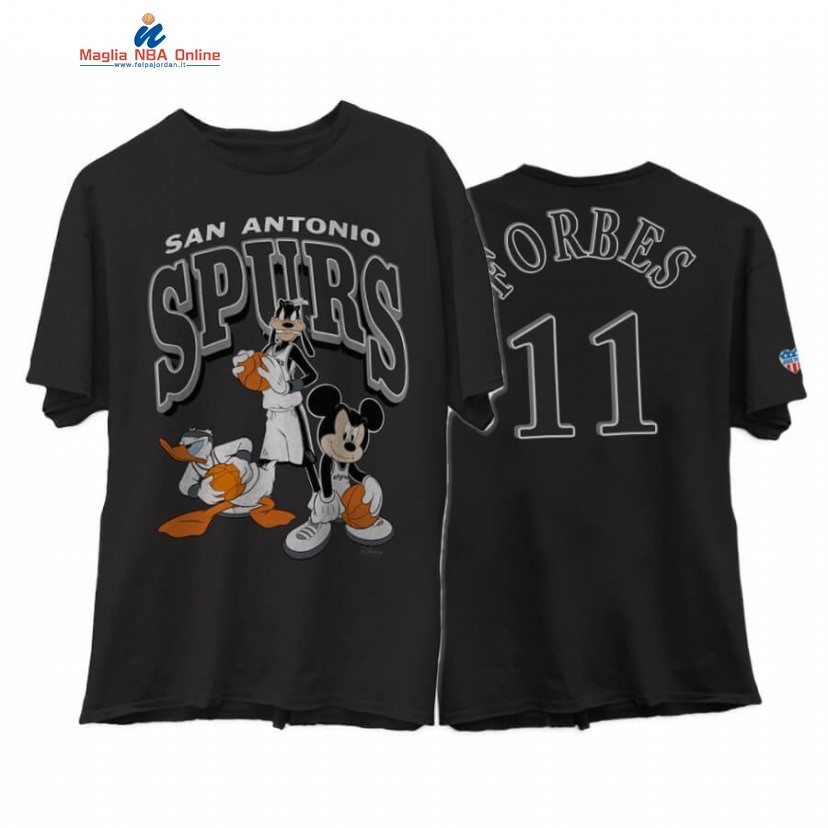 T-Shirt San Antonio Spurs #11 Bryn Forbes Disney X Junk Food Nero 2020 Acquista
