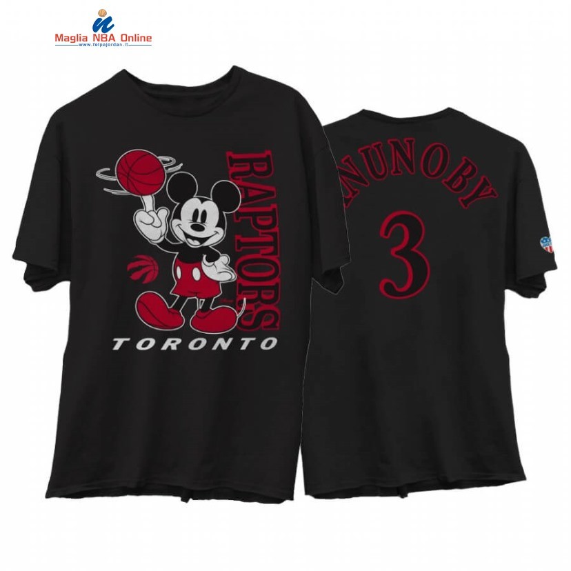 T-Shirt Toronto Raptors #3 OG Anunoby Disney X Junk Food Nero 2020 Acquista