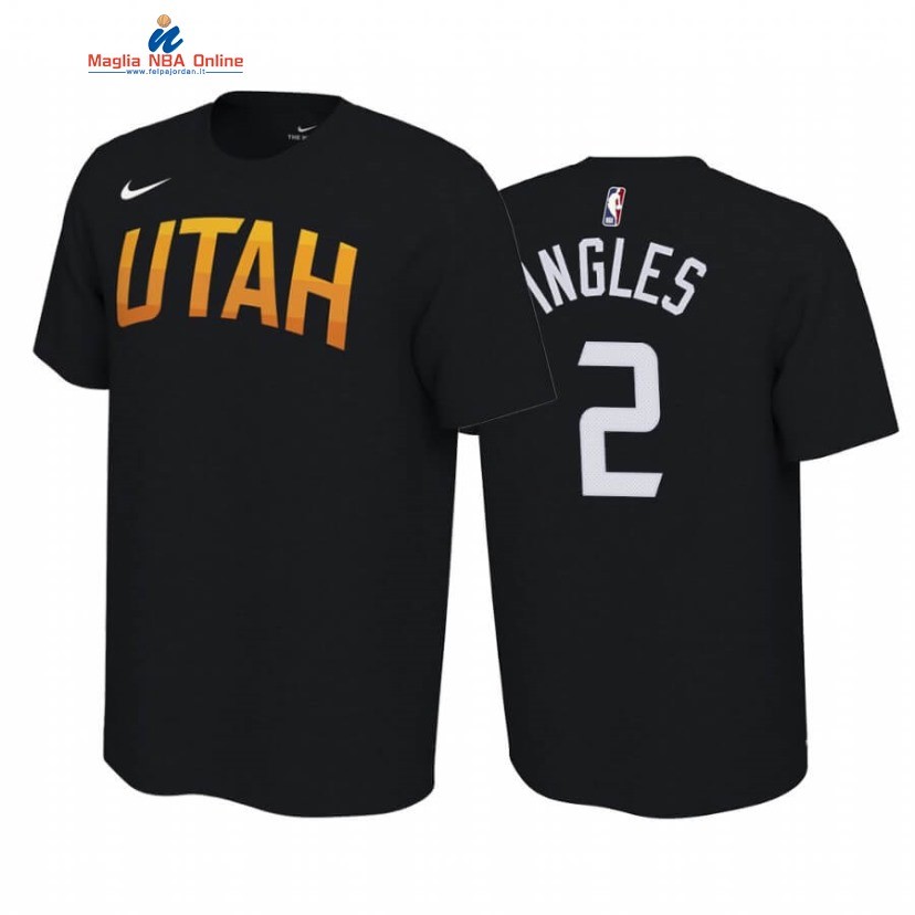 T-Shirt Utah Jazz #2 Joe Ingles Nero Earned Edition 2019-20 Acquista