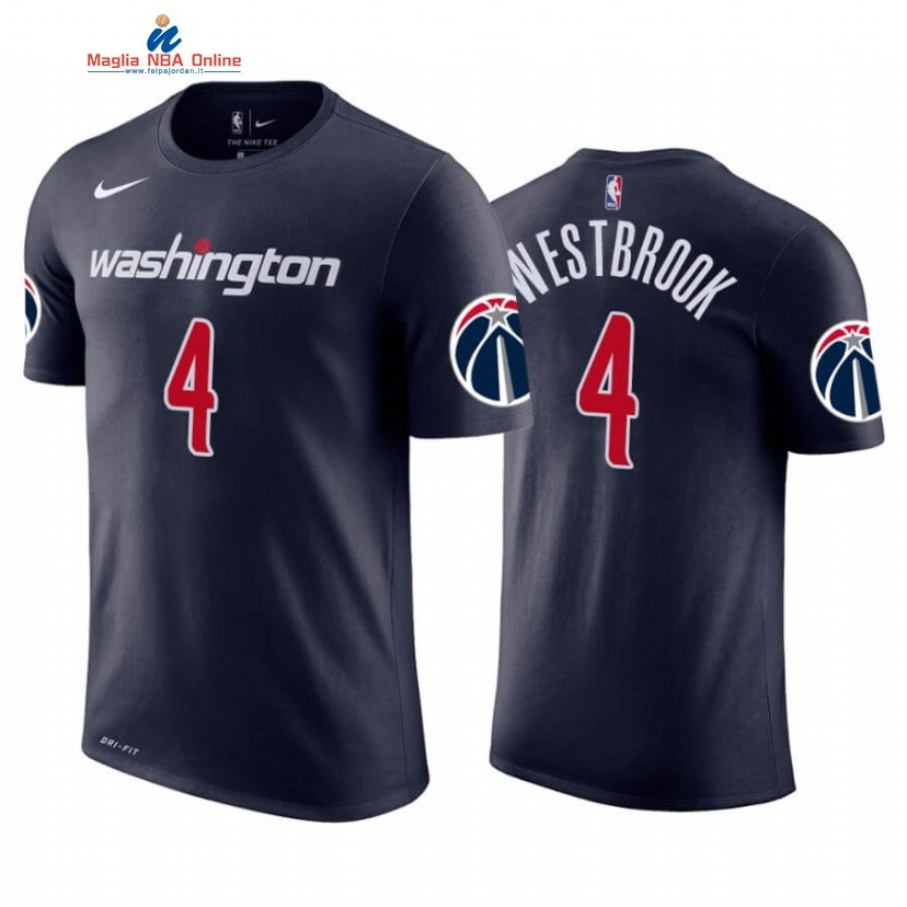 T-Shirt Washington Wizards #4 Russell Westbrook Marino Statement 2020-21 Acquista