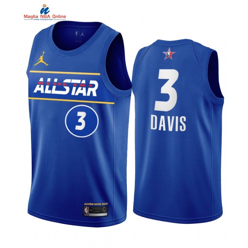 Maglia NBA 2021 All Star #3 Anthony Davis Blu Acquista