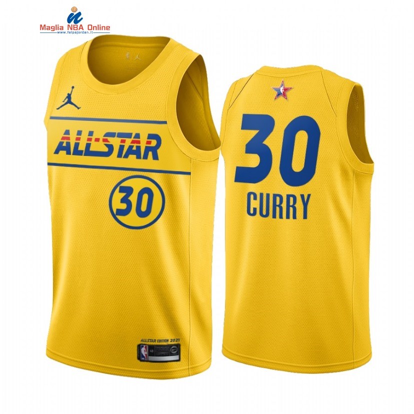 Maglia NBA 2021 All Star #30 Stephen Curry Oro Acquista