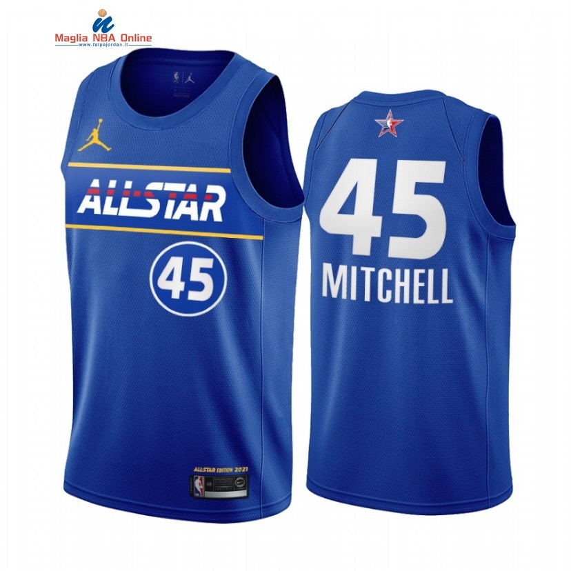 Maglia NBA 2021 All Star #45 Donovan Mitchell Blu Acquista