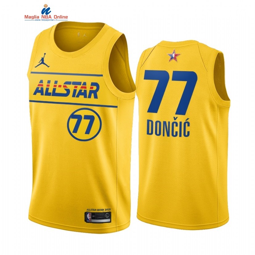 Maglia NBA 2021 All Star #77 Luka Doncic Oro Acquista