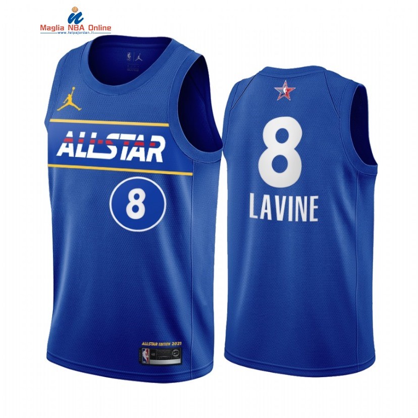 Maglia NBA 2021 All Star #8 Zach LaVine Blu Acquista