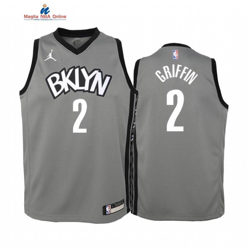 Maglia NBA Bambino Brooklyn Nets #2 Blake Griffin Grigio Statement 2020-21 Acquista