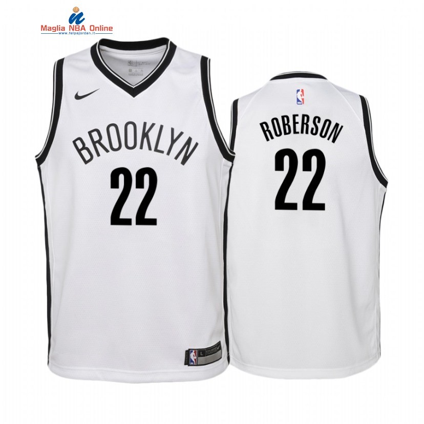 Maglia NBA Bambino Brooklyn Nets #22 Andre Roberson Bianco Association 2020-21 Acquista