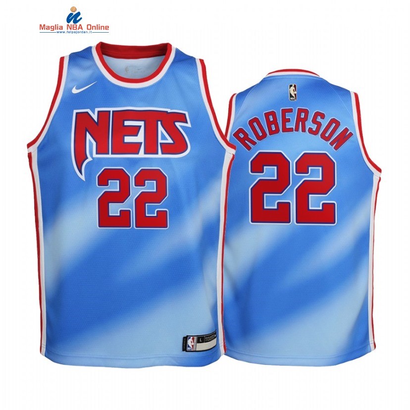 Maglia NBA Bambino Brooklyn Nets #22 Andre Roberson Blu 2020-21 Acquista