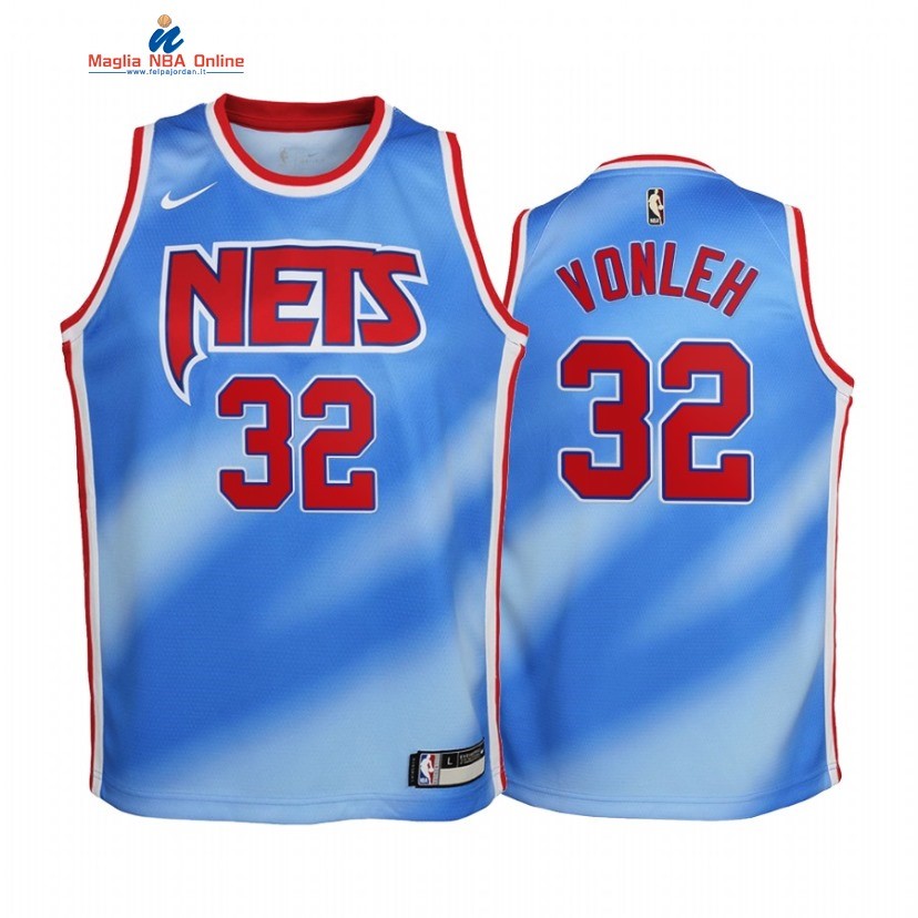 Maglia NBA Bambino Brooklyn Nets #32 Noah Vonleh Blu 2020-21 Acquista