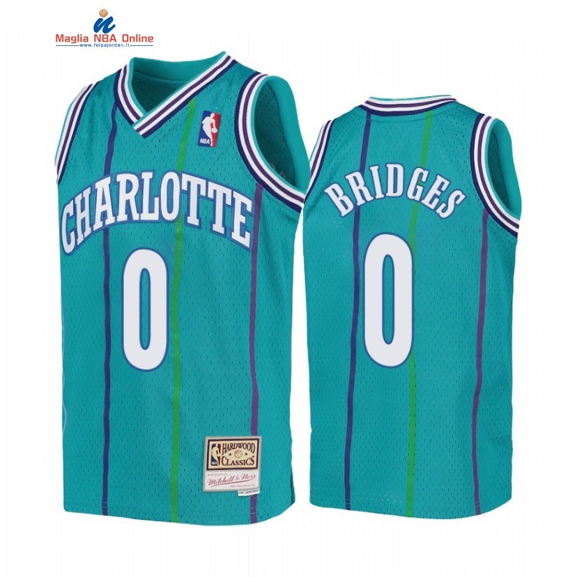 Maglia NBA Bambino Charlotte Hornets #0 Miles Bridges Teal Hardwood Classics 1992-93 Acquista