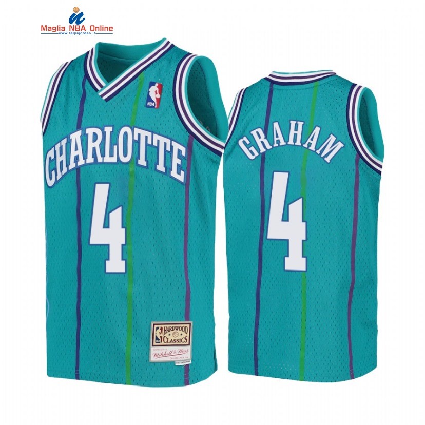 Maglia NBA Bambino Charlotte Hornets #4 Devonte' Graham Teal Hardwood Classics 1992-93 Acquista