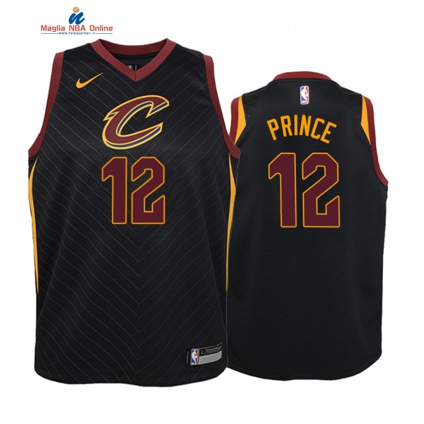 Maglia NBA Bambino Cleveland Cavaliers #12 Taurean Prince Nero Statement 2021 Acquista