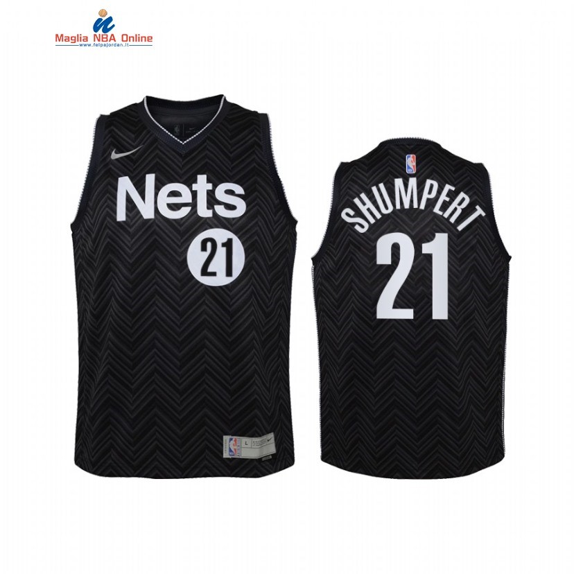Maglia NBA Bambino Earned Edition Brooklyn Nets #21 Iman Shumpert Nero 2021 Acquista