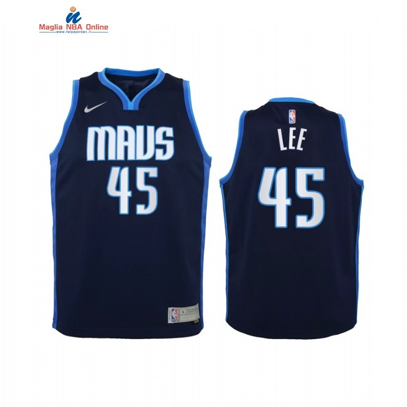 Maglia NBA Bambino Earned Edition Dallas Mavericks #45 Courtney Lee Marino 2021 Acquista