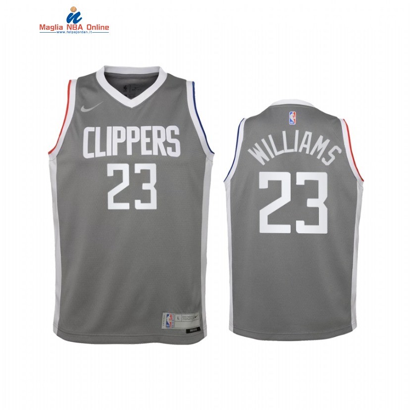 Maglia NBA Bambino Earned Edition Los Angeles Clippers #23 Lou Williams Grigio 2021 Acquista