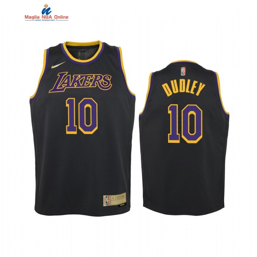 Maglia NBA Bambino Earned Edition Los Angeles Lakers #10 Jared Dudley Nero 2021 Acquista
