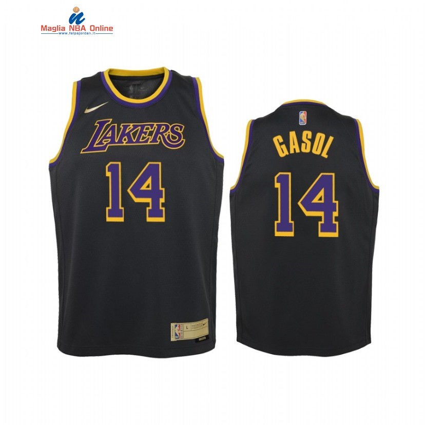 Maglia NBA Bambino Earned Edition Los Angeles Lakers #14 Marc Gasol Nero 2021 Acquista