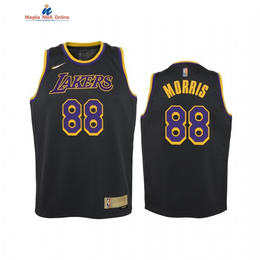 Maglia NBA Bambino Earned Edition Los Angeles Lakers #88 Markieff Morris Nero 2021 Acquista