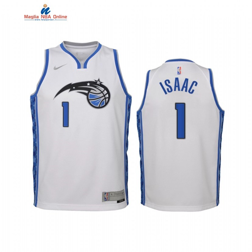 Maglia NBA Bambino Earned Edition Orlando Magic #1 Jonathan Isaac Bianco 2021 Acquista