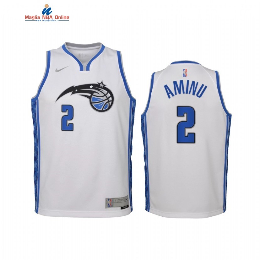 Maglia NBA Bambino Earned Edition Orlando Magic #2 Al Farouq Aminu Bianco 2021 Acquista