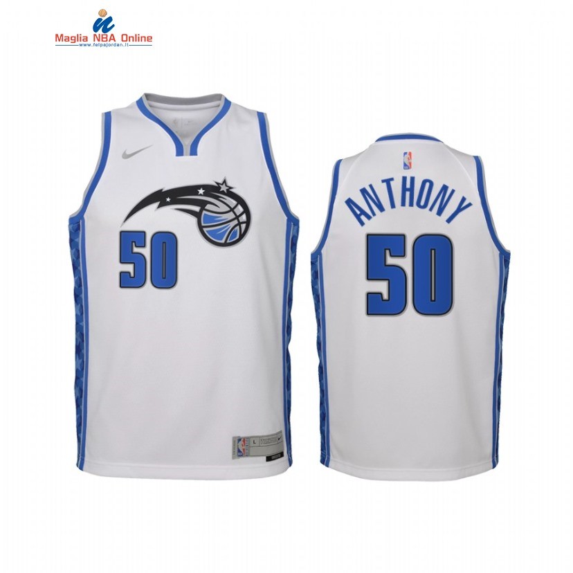 Maglia NBA Bambino Earned Edition Orlando Magic #50 Cole Anthony Bianco 2021 Acquista