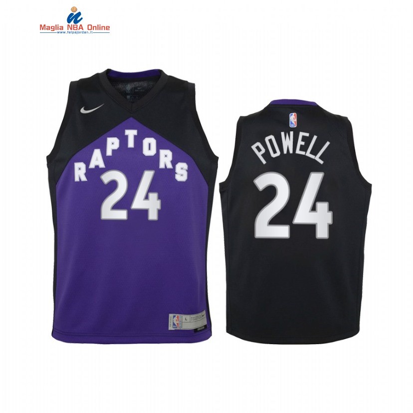 Maglia NBA Bambino Earned Edition Toronto Raptors #24 Norman Powell Porpora 2021 Acquista