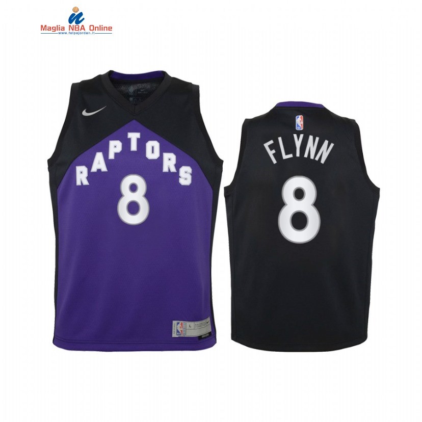 Maglia NBA Bambino Earned Edition Toronto Raptors #8 Malachi Flynn Porpora 2021 Acquista