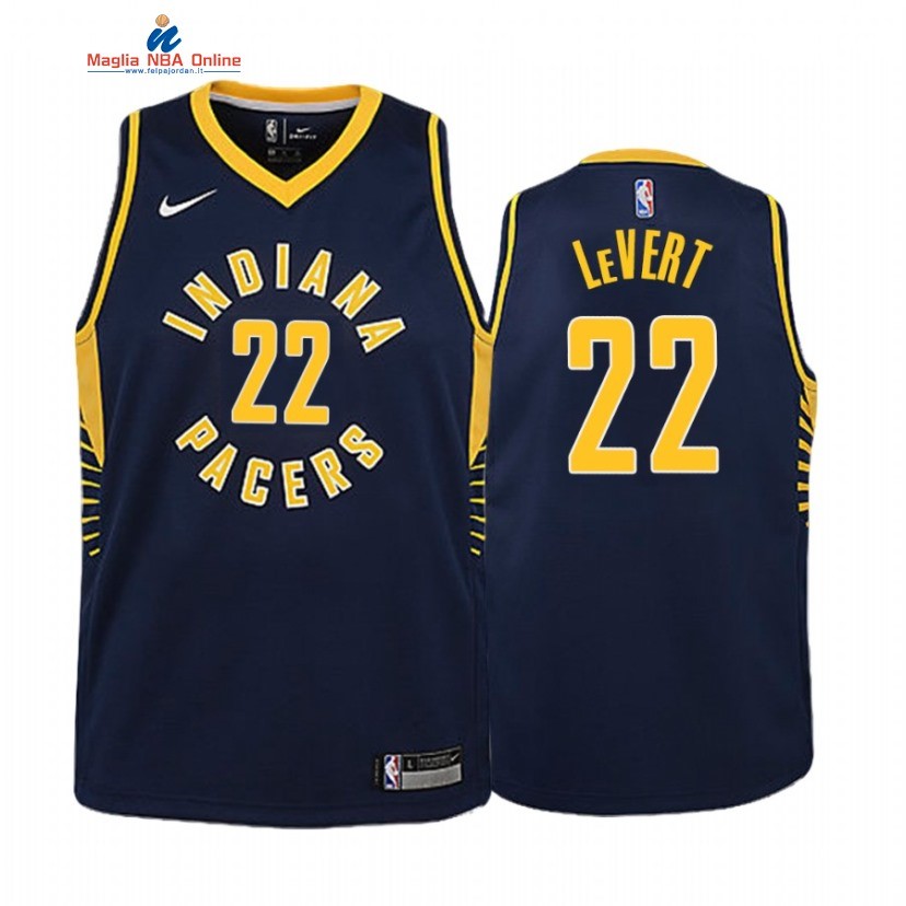 Maglia NBA Bambino Indiana Pacers #22 Caris LeVert Marino Icon 2021 Acquista