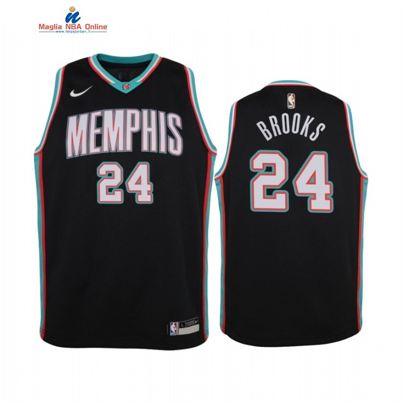 Maglia NBA Bambino Memphis Grizzlies #24 Dillon Brooks Nero Hardwood Classics 2020-21 Acquista