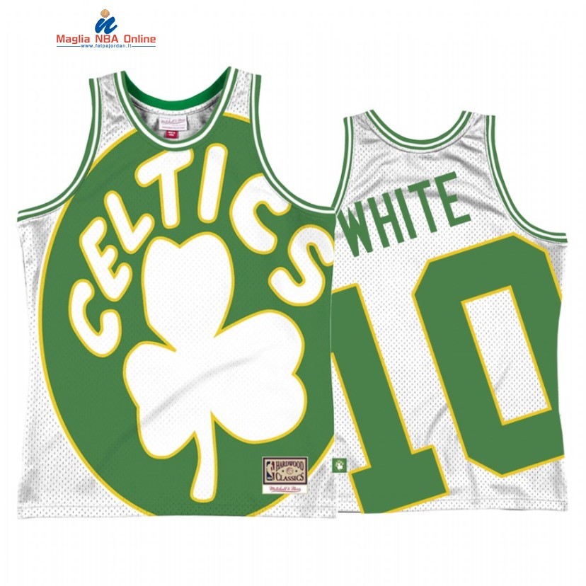 Maglia NBA Boston Celtics #10 Jo Jo White Big Face 2 Bianco Hardwood Classics Acquista