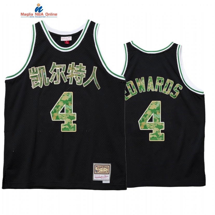 Maglia NBA Boston Celtics #4 Carsen Edwards CNY Nero Hardwood Classics 2021 Acquista