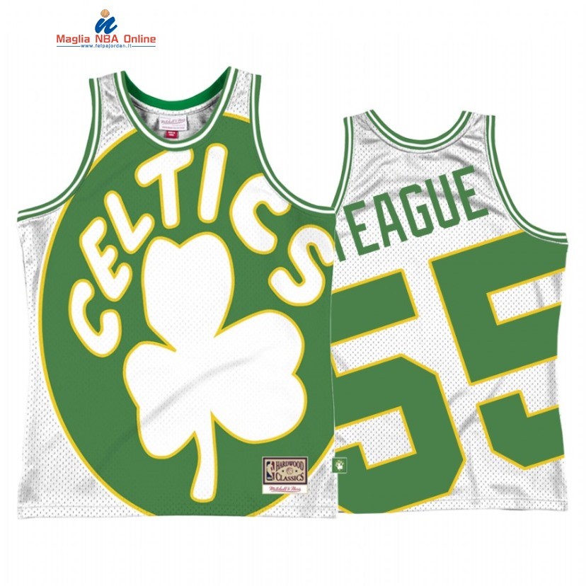 Maglia NBA Boston Celtics #55 Jeff Teague Big Face 2 Bianco Hardwood Classics Acquista