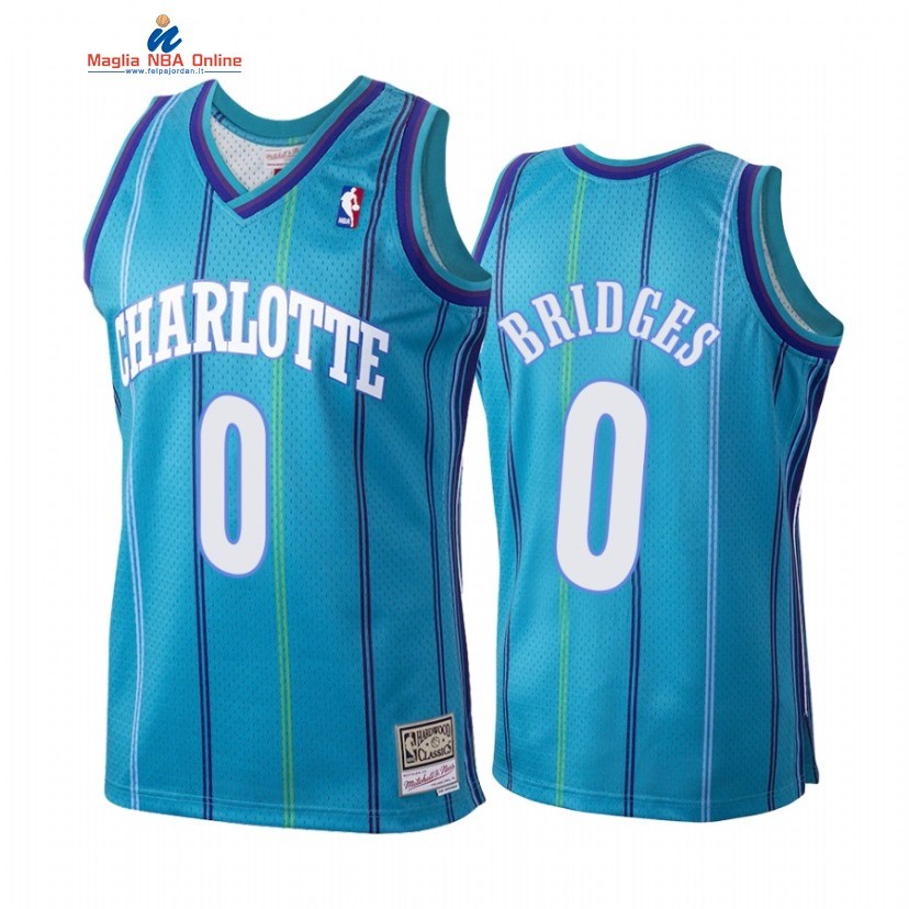 Maglia NBA Charlotte Hornets #0 Miles Bridges Teal Hardwood Classics 1999-00 Acquista