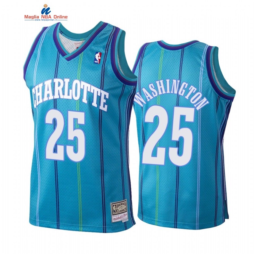 Maglia NBA Charlotte Hornets #25 P.J. Washington Teal Hardwood Classics 1999-00 Acquista