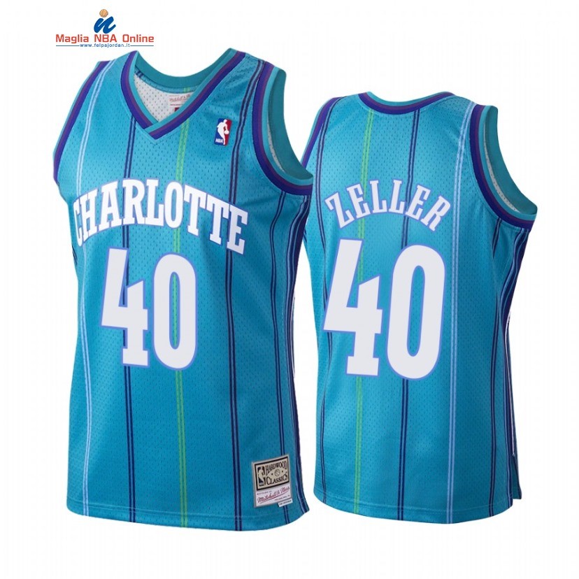 Maglia NBA Charlotte Hornets #40 Cody Zeller Teal Hardwood Classics 1999-00 Acquista
