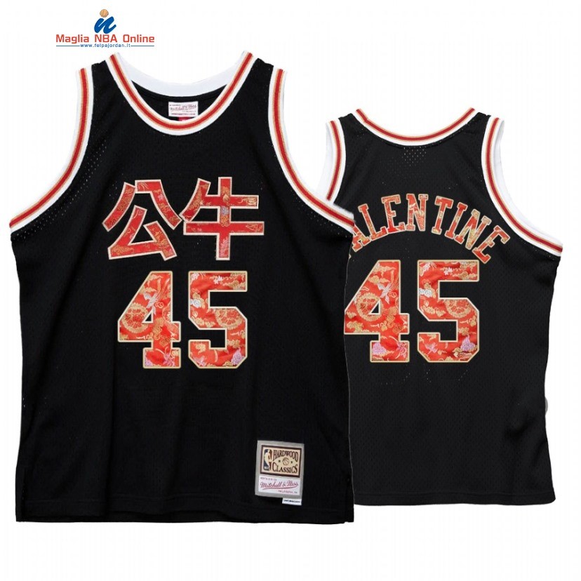 Maglia NBA Chicago Bulls #45 Denzel Valentine CNY Nero Hardwood Classics Acquista