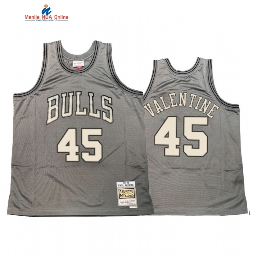 Maglia NBA Chicago Bulls #45 Denzel Valentine Grigio Hardwood Classics Acquista