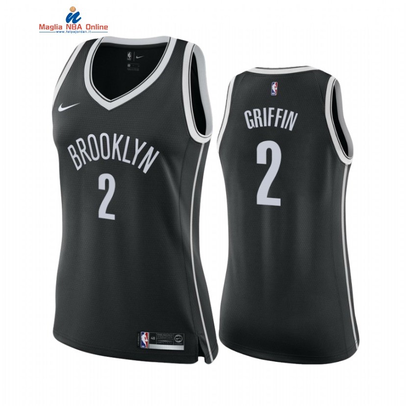 Maglia NBA Donna Brooklyn Nets #2 Blake Griffin Nero Icon 2020-21 Acquista