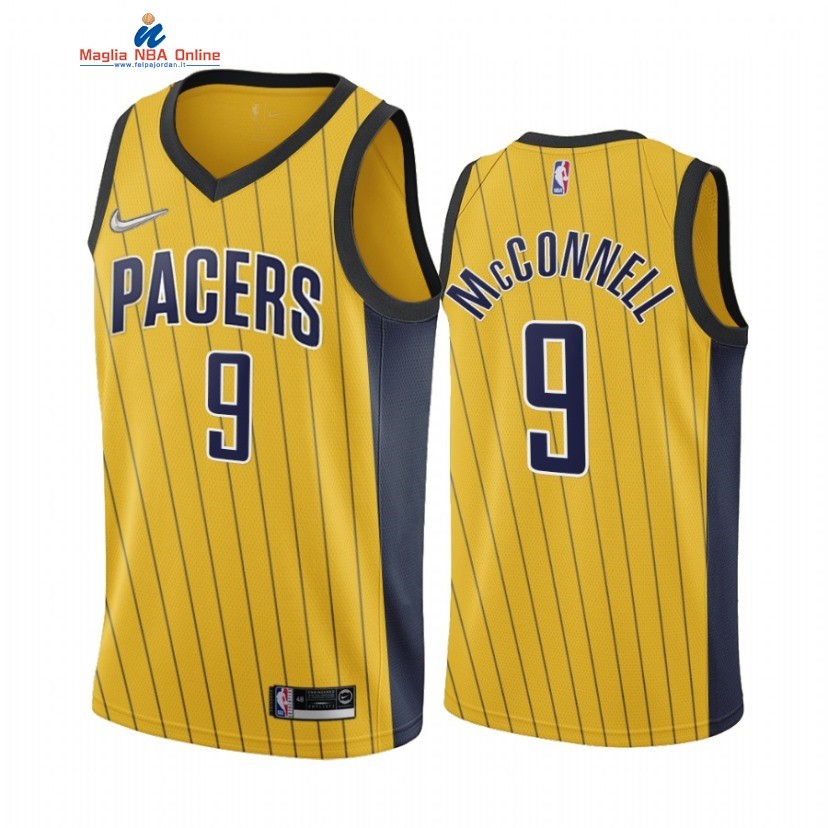 Maglia NBA Earned Edition Indiana Pacers #9 T.J. McConnell Oro 2020-21 Acquista