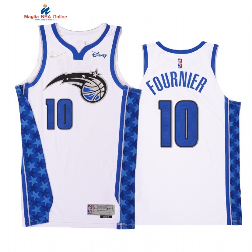 Maglia NBA Earned Edition Orlando Magic #10 Evan Fournier Bianco 2020-21 Acquista