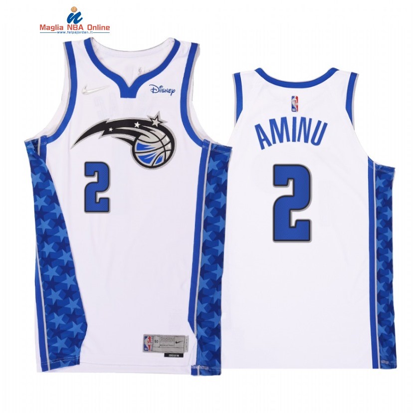 Maglia NBA Earned Edition Orlando Magic #2 Al Farouq Aminu Bianco 2020-21 Acquista