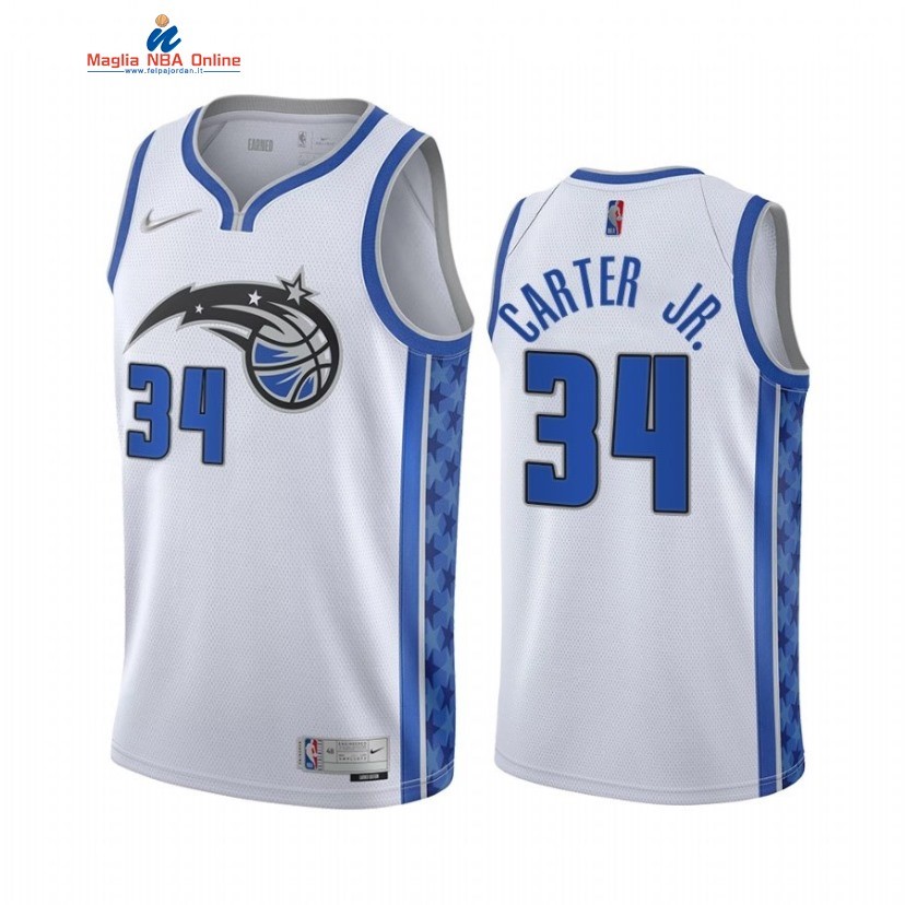 Maglia NBA Earned Edition Orlando Magic #34 Wendell Carter Jr. Bianco 2021 Acquista