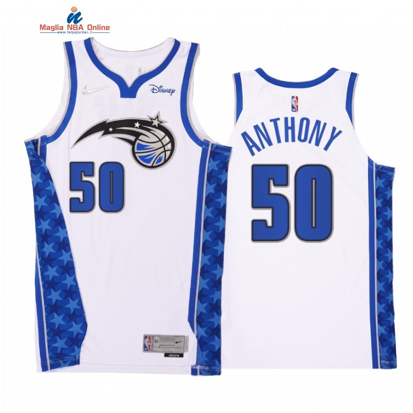 Maglia NBA Earned Edition Orlando Magic #50 Cole Anthony Bianco 2020-21 Acquista