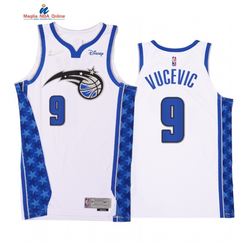 Maglia NBA Earned Edition Orlando Magic #9 Nikola Vucevic Bianco 2020-21 Acquista