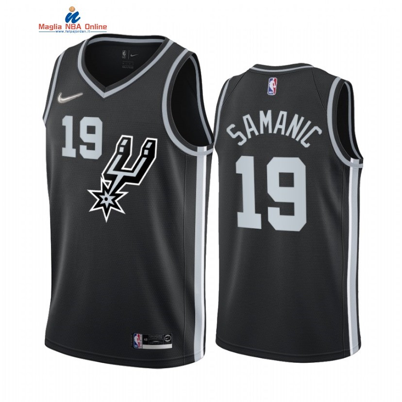 Maglia NBA Earned Edition San Antonio Spurs #19 Luka Samanic Nero 2020-21 Acquista