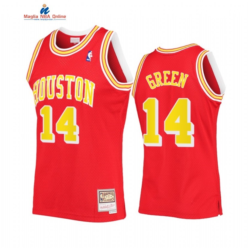 Maglia NBA Houston Rockets #14 Gerald Green Rosso Hardwood Classics Acquista