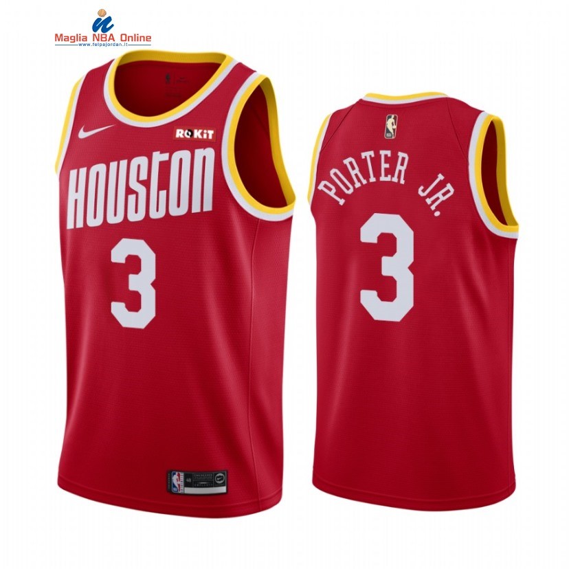Maglia NBA Houston Rockets #3 Kevin Porter Jr. Rosso Hardwood Classics 2021 Acquista