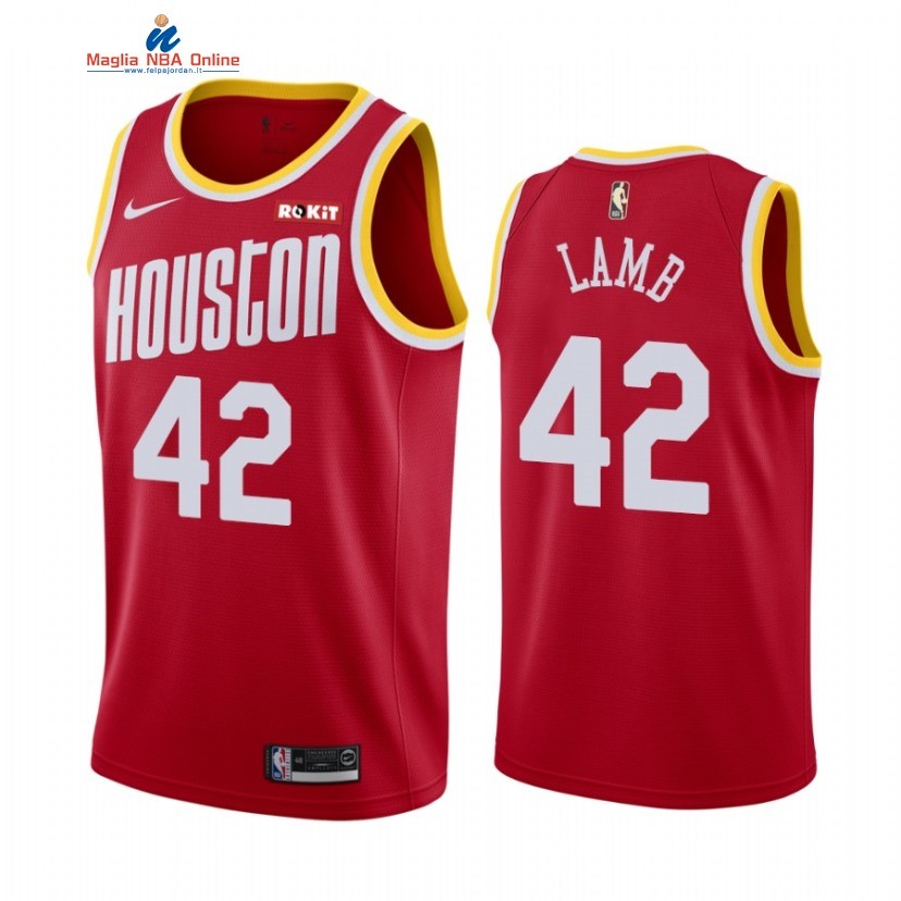 Maglia NBA Houston Rockets #42 Anthony Lamb Rosso Hardwood Classics 2021 Acquista