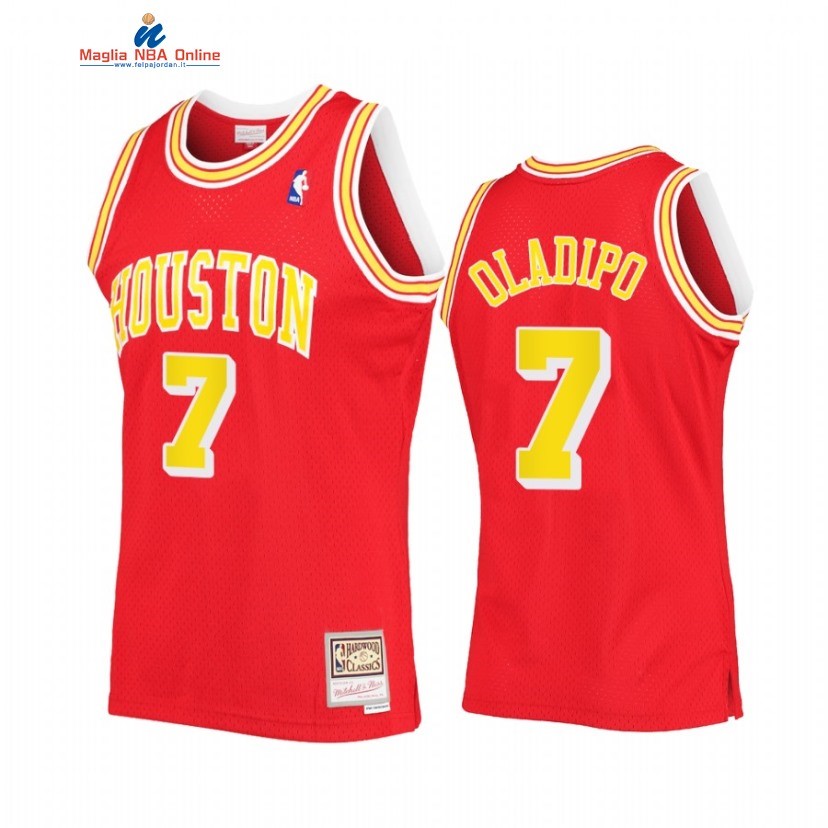 Maglia NBA Houston Rockets #7 Victor Oladipo Rosso Hardwood Classics Acquista